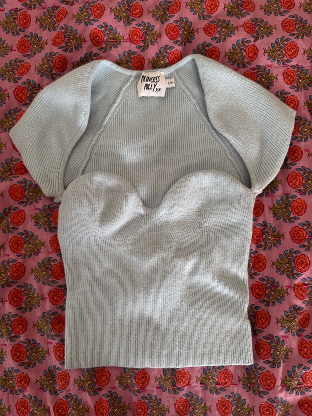 Princess Polly Baby Blue Sweetheart Top